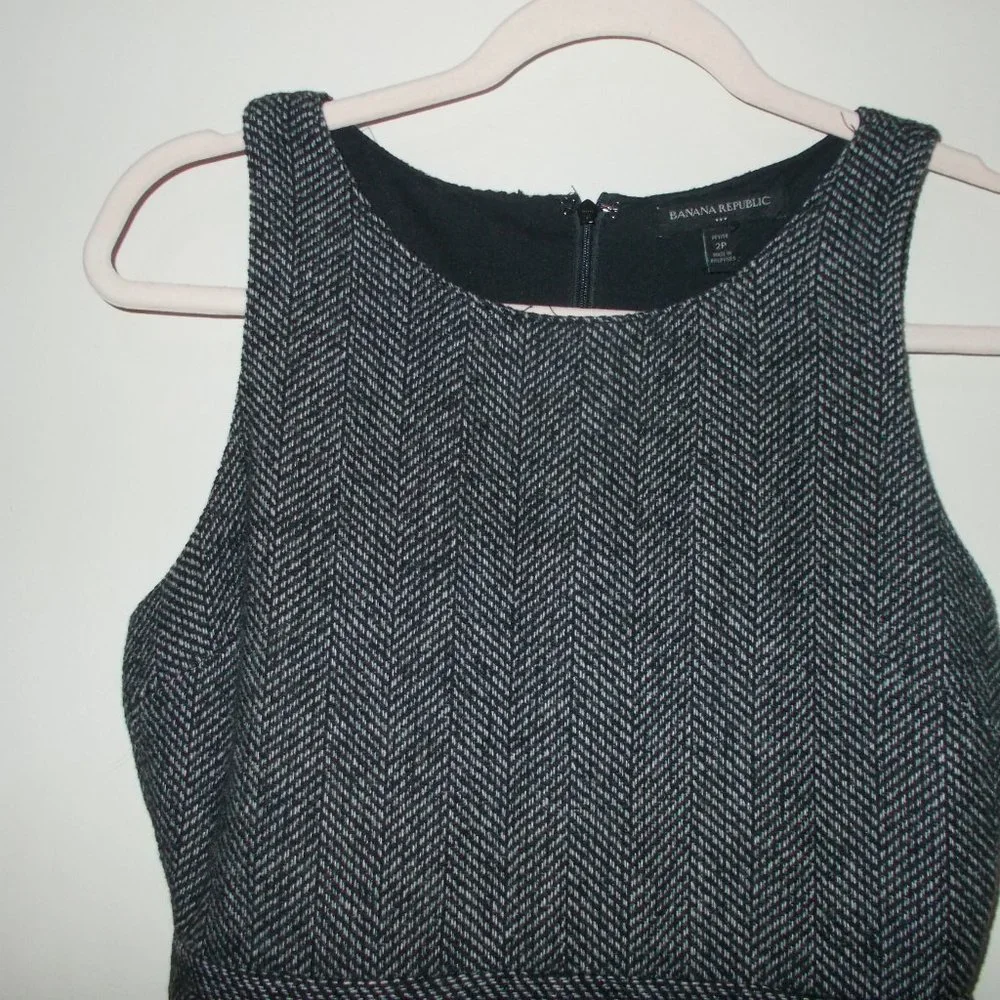 Banana Republic Factory Wool Blend Career Dress Size 2 Petite - Picture 2 of 7